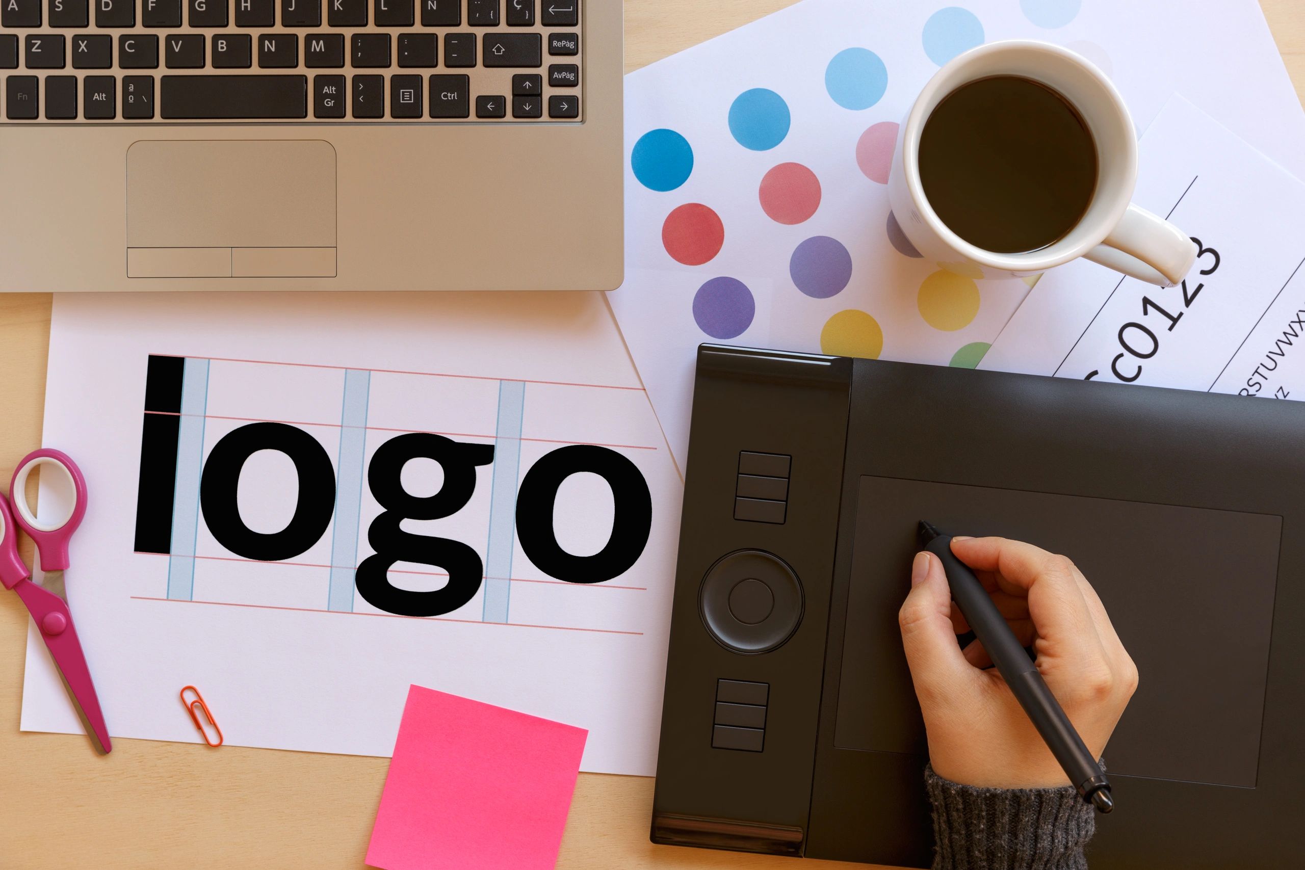 Creative graphic designer using a graphics tablet at